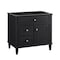 James Martin Vanities 36'' Single Vanity, Black Onyx w/ 3 CM White Zeus Quartz Top 424-V36-BKO-3WZ - alternate 4